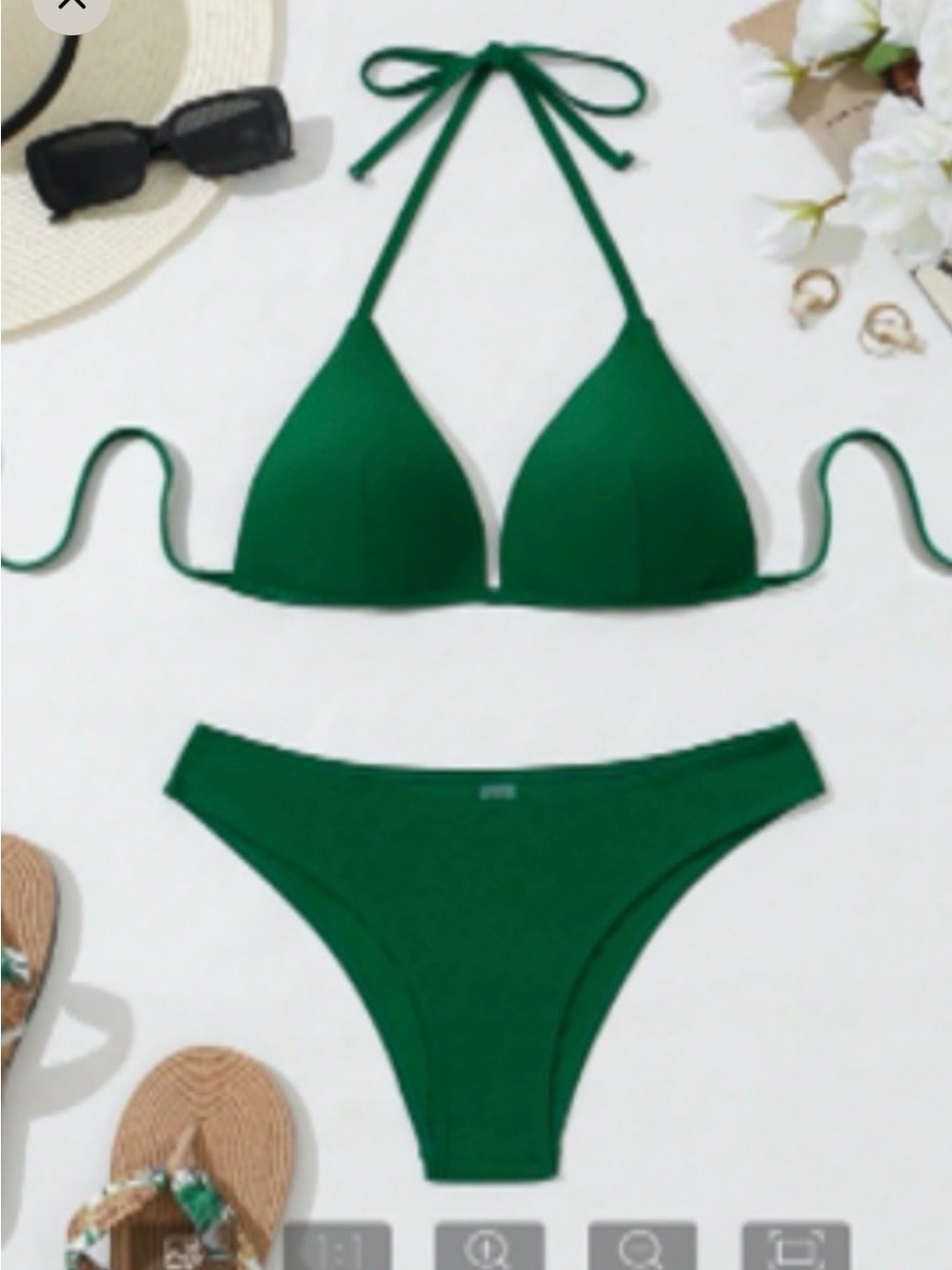 NEW Green Triangle Bikini Set-